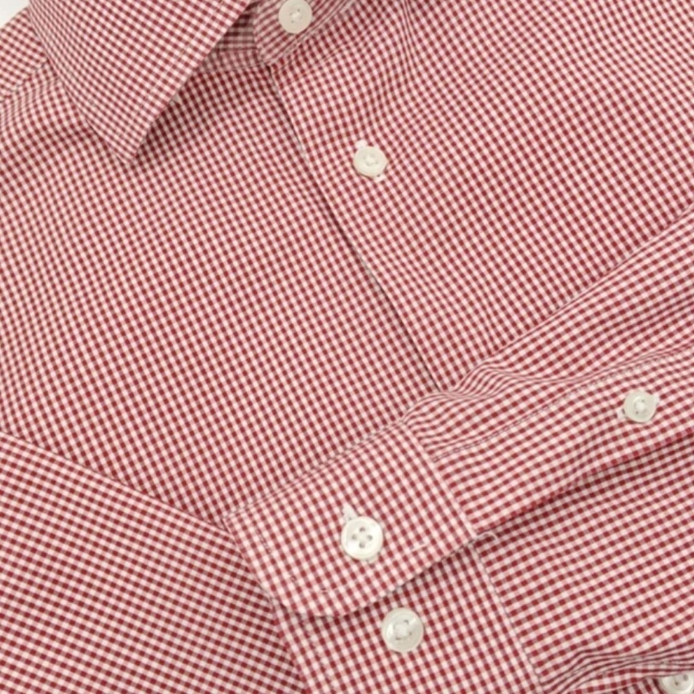 The Men’s Store Bloomingdale’s  Size Large Non Iron Gingham Plaid Pocket Shirt
